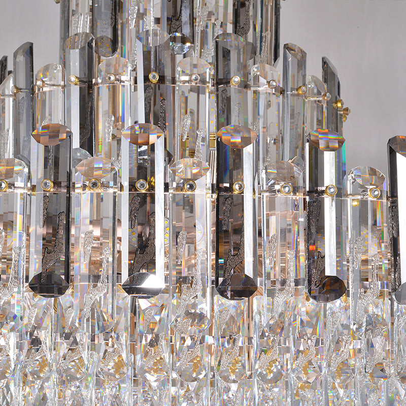 Lightingsea Elysian Elegance Crystal Chandelier With Crystal Glass Shade