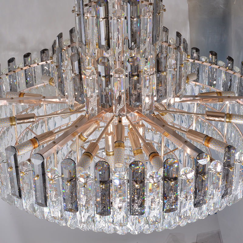 Lightingsea Elysian Elegance Crystal Chandelier With Crystal Glass Shade